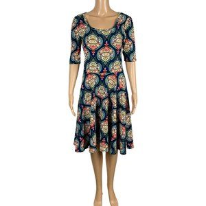 🦋 Lularoe Nicole Paisley Print A Line Dress Womens Medium